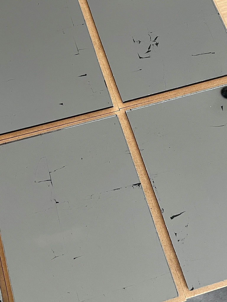 Silver Leaf on Grey Sample