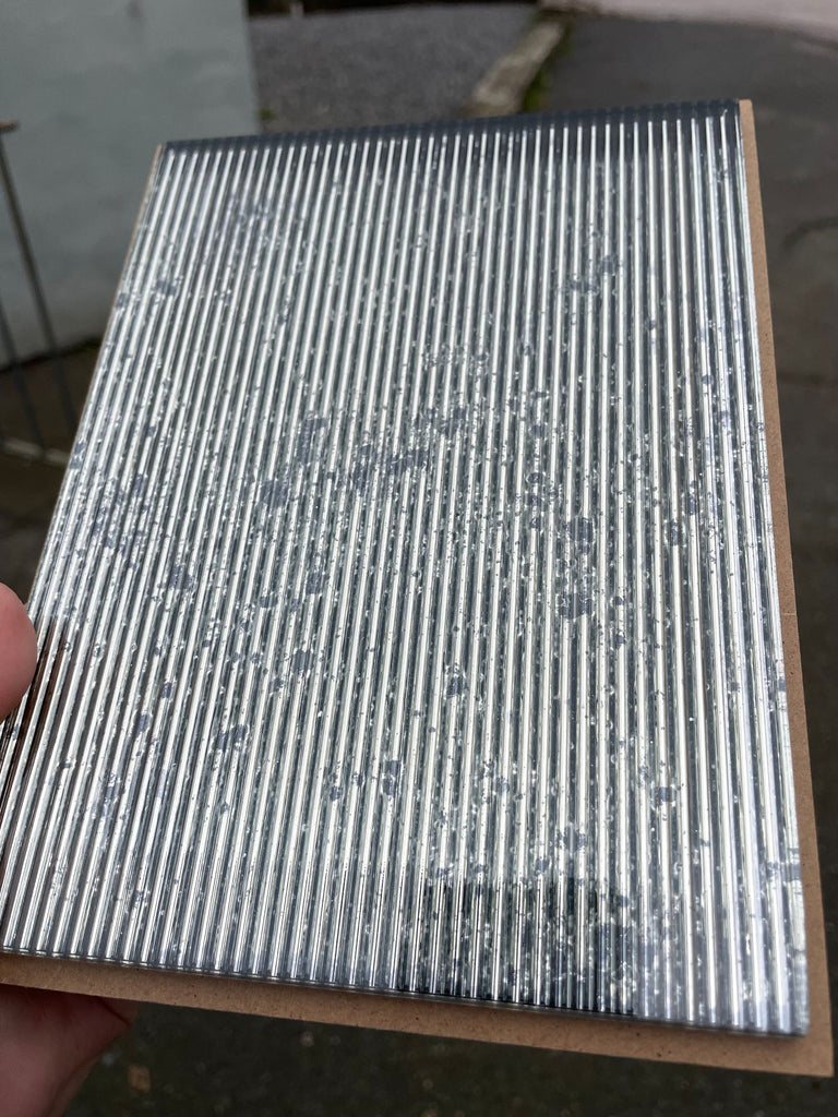 Vintage on Ribbed Glass Sample