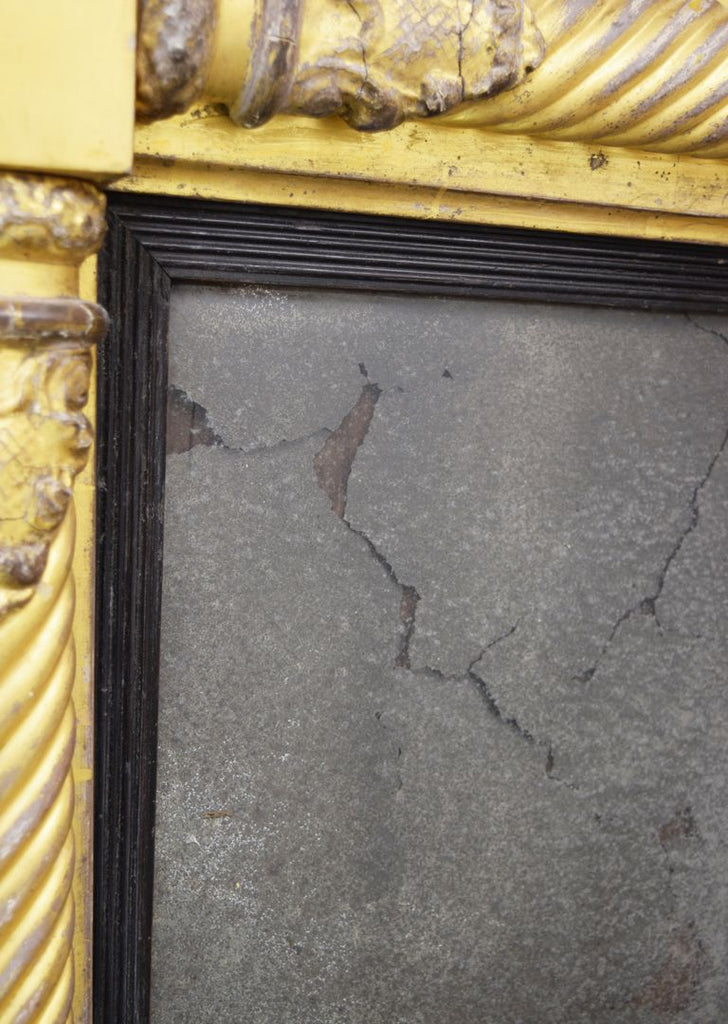 English Regency Gold Gilt Overmantel Mirror