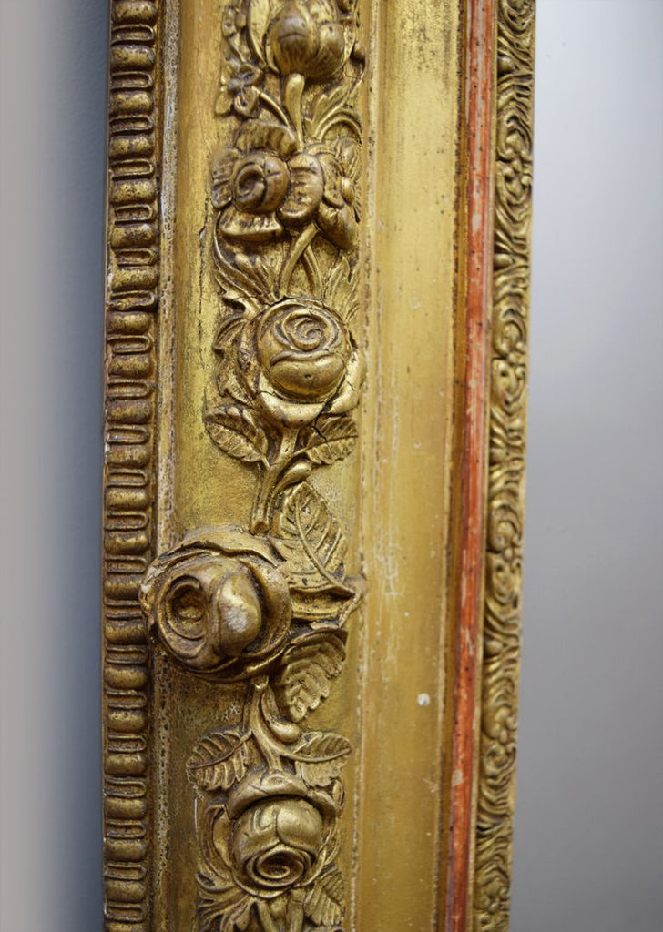 French Gold Gilt Overmantel Mirror