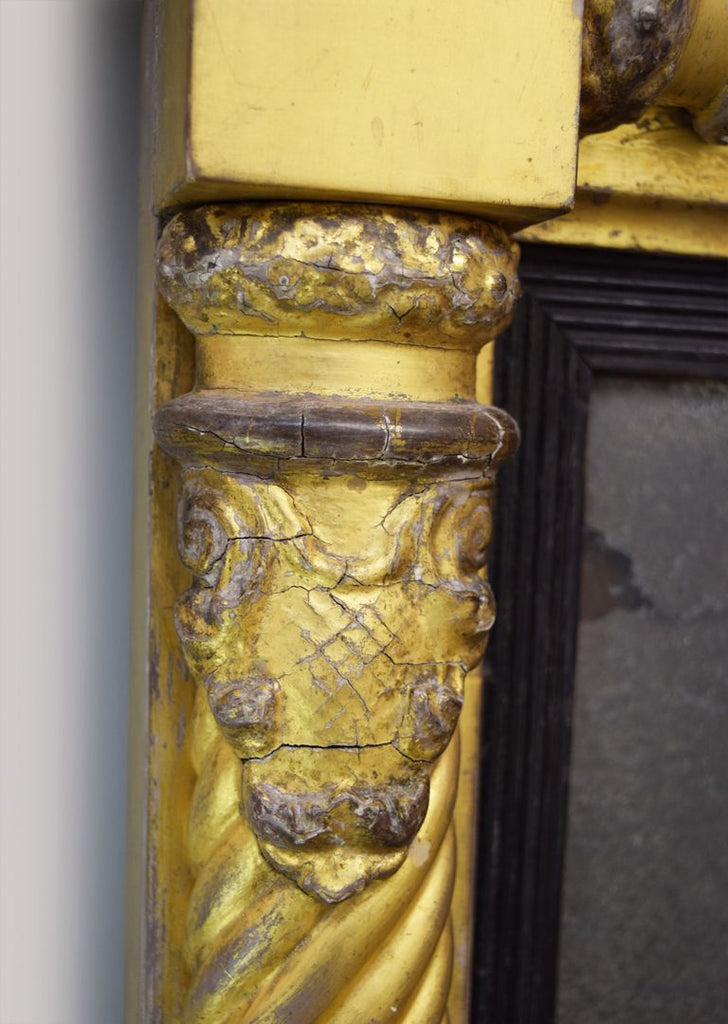 English Regency Gold Gilt Overmantel Mirror