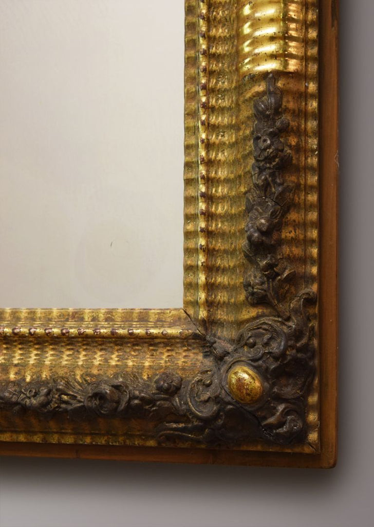 Late 19th Century French Silver Gilt Mirror