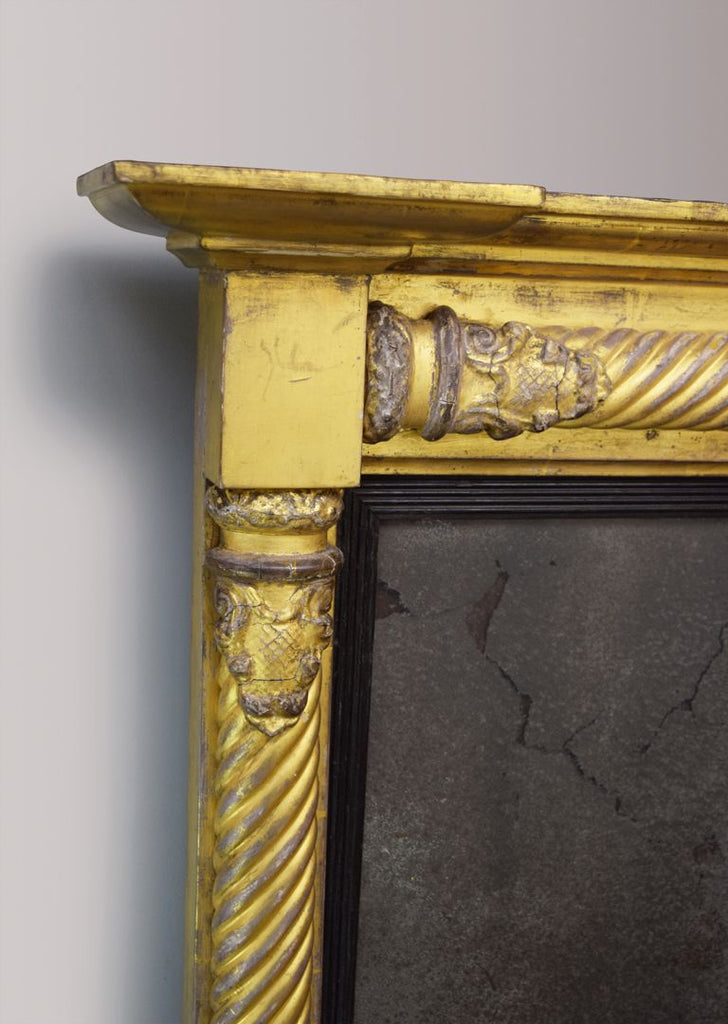 English Regency Gold Gilt Overmantel Mirror