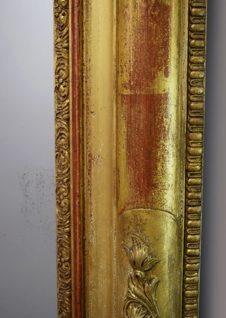 French Gold Gilt Overmantel Mirror