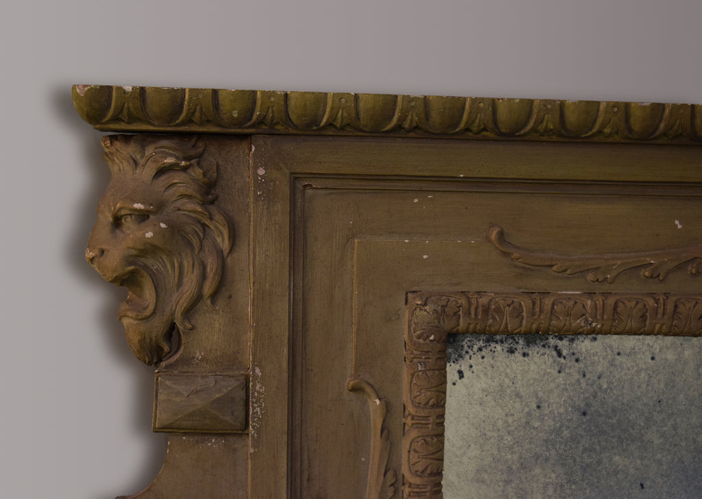 Painted English Overmantel Mirror