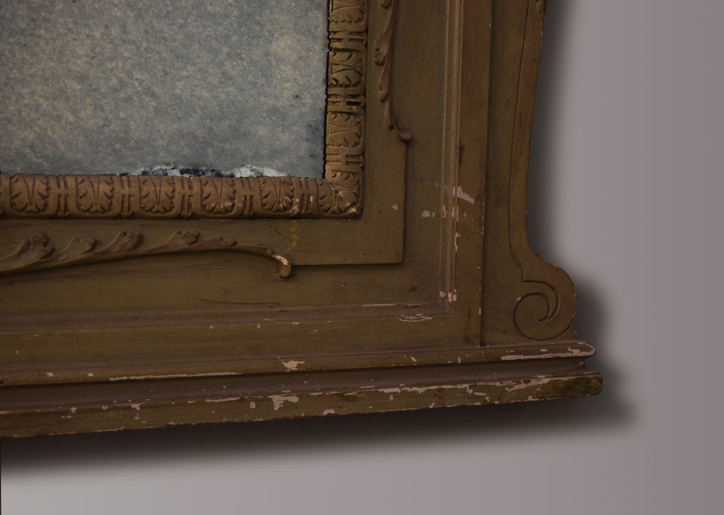Painted English Overmantel Mirror