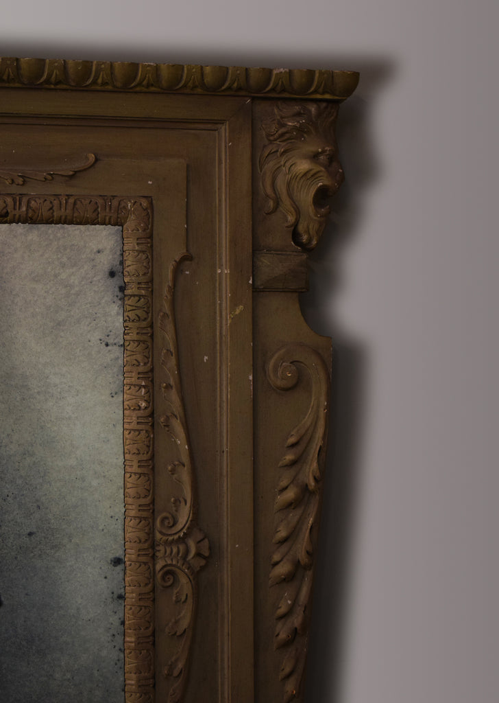 Painted English Overmantel Mirror