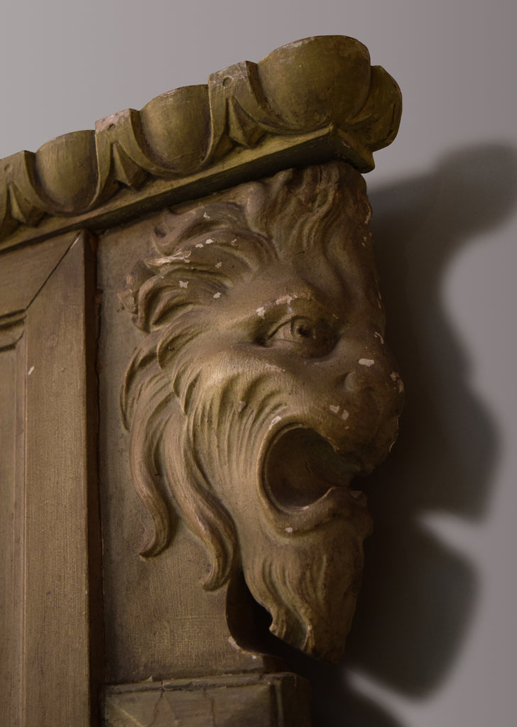 Painted English Overmantel Mirror