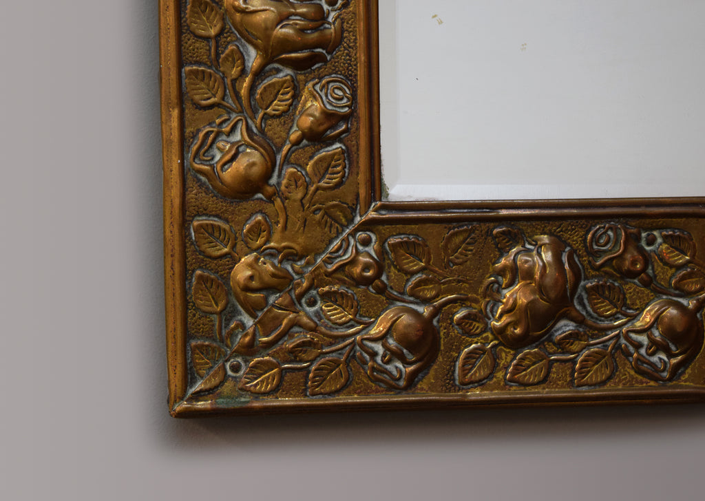 Arts & Crafts Brass Mirror