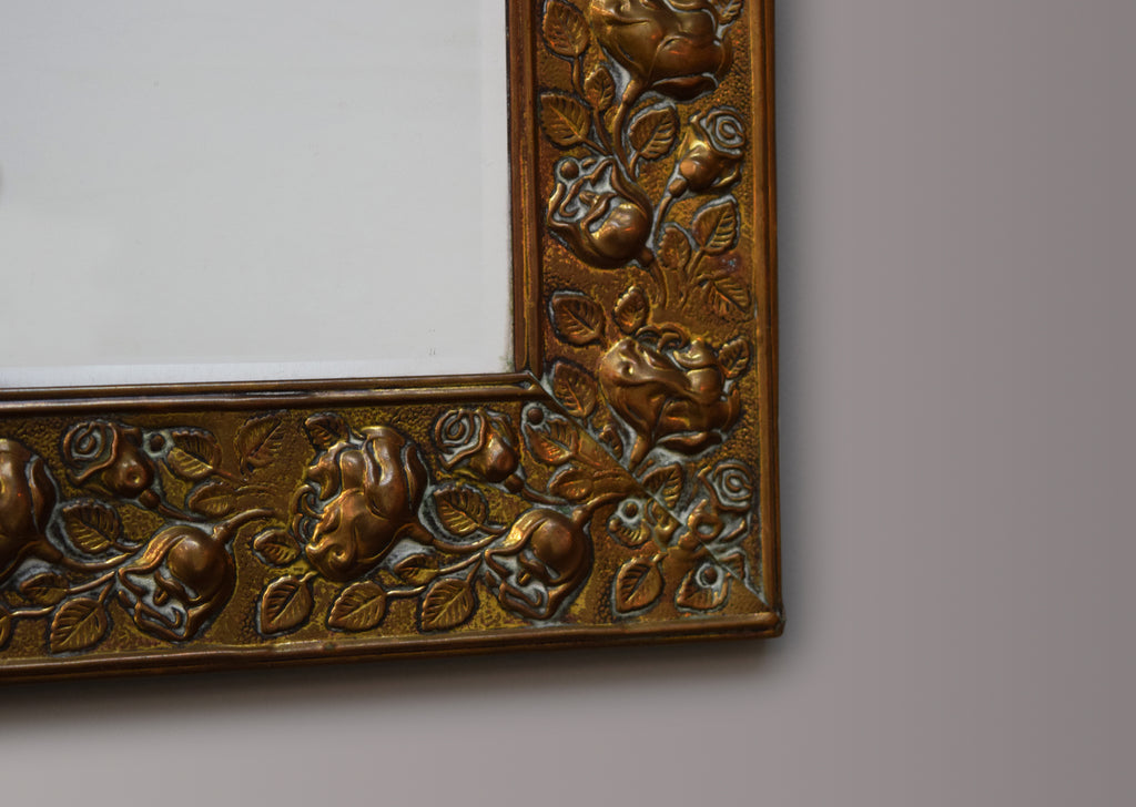 Arts & Crafts Brass Mirror