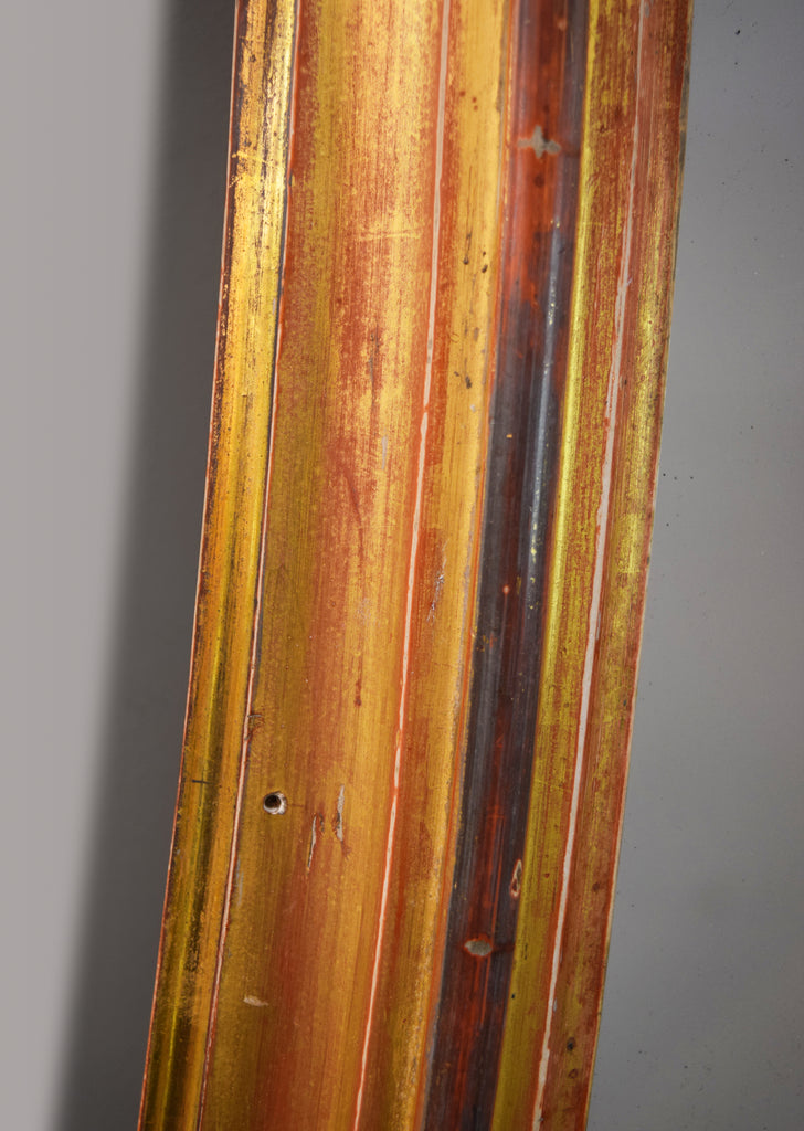Hipped English Gilt Overmantel Mirror