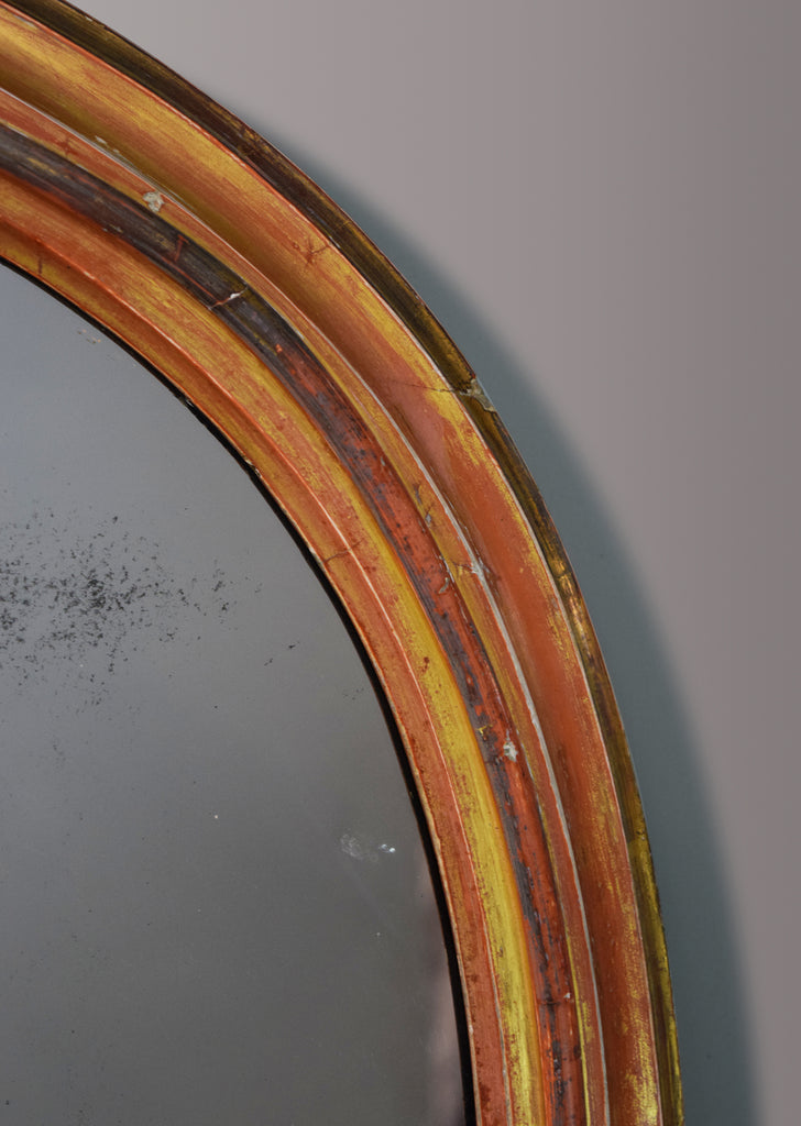 Hipped English Gilt Overmantel Mirror