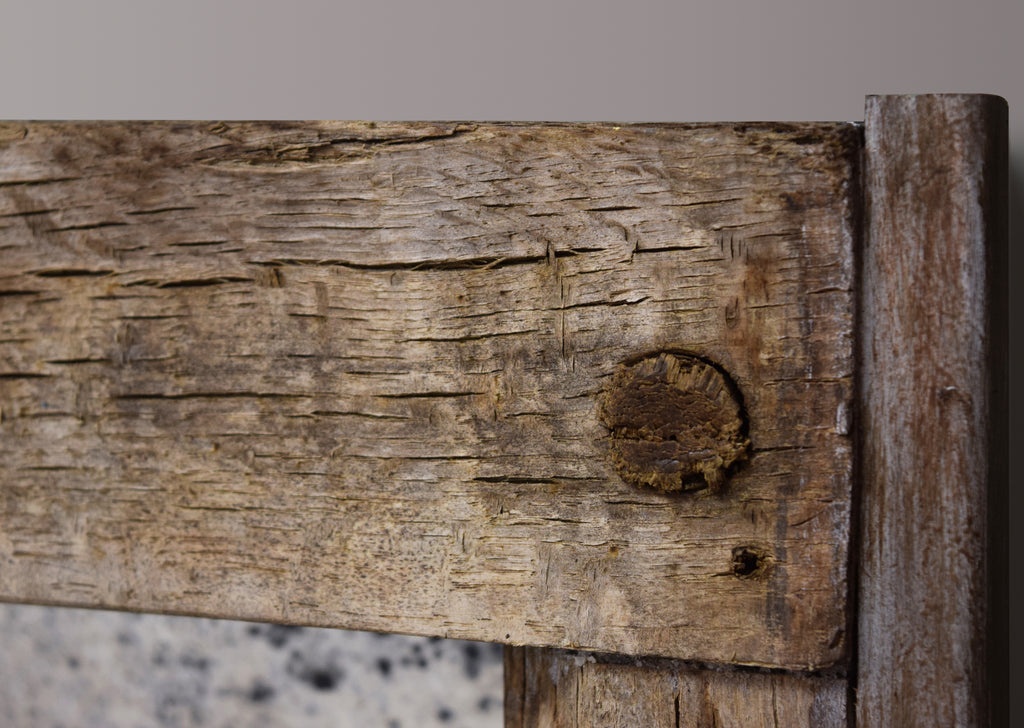 Vintage Oak Framed Window Mirror