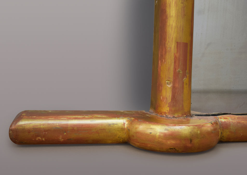 Gilt Faux Bamboo Overmantel Mirror