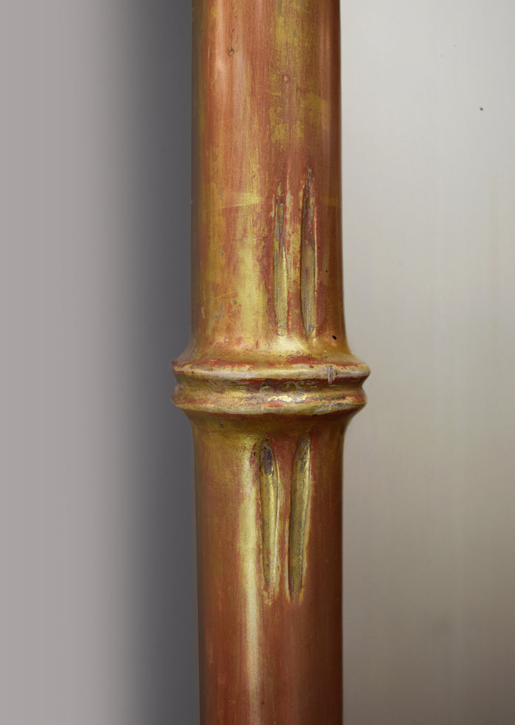 Gilt Faux Bamboo Overmantel Mirror