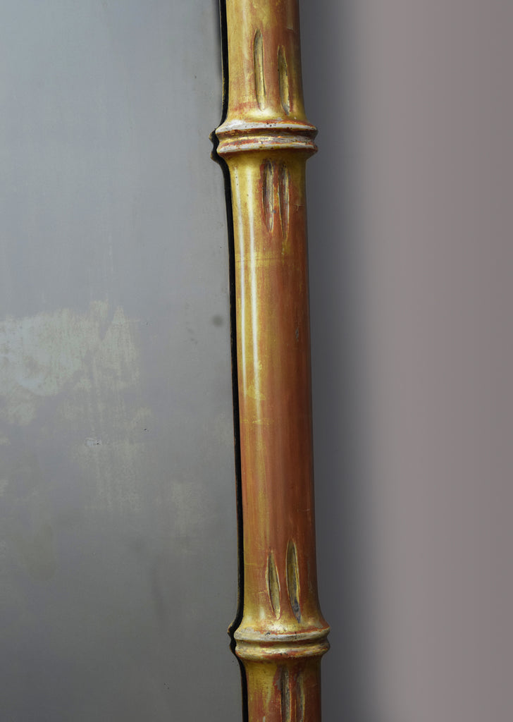 Gilt Faux Bamboo Overmantel Mirror