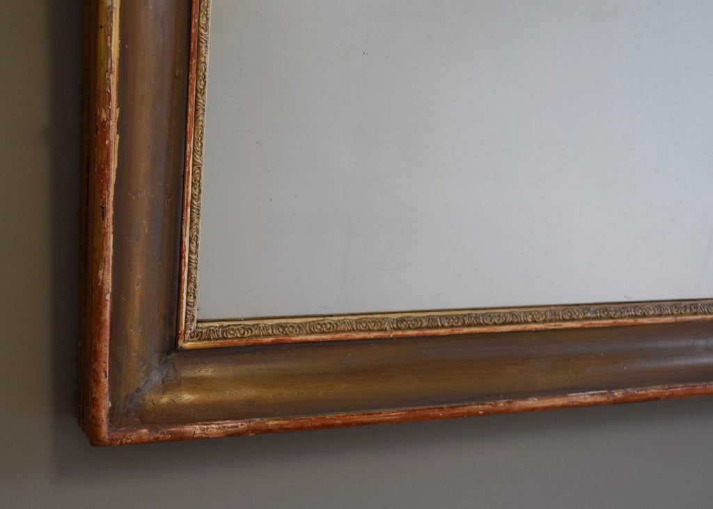 French Gilt & Painted Mirror