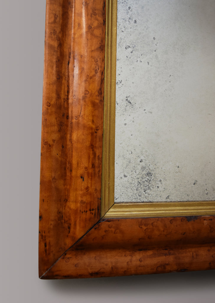 Birds Eye Maple & Gilt Mirror