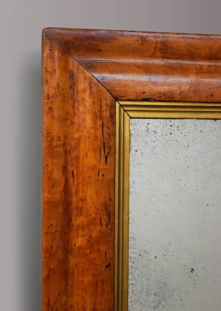 Birds Eye Maple & Gilt Mirror
