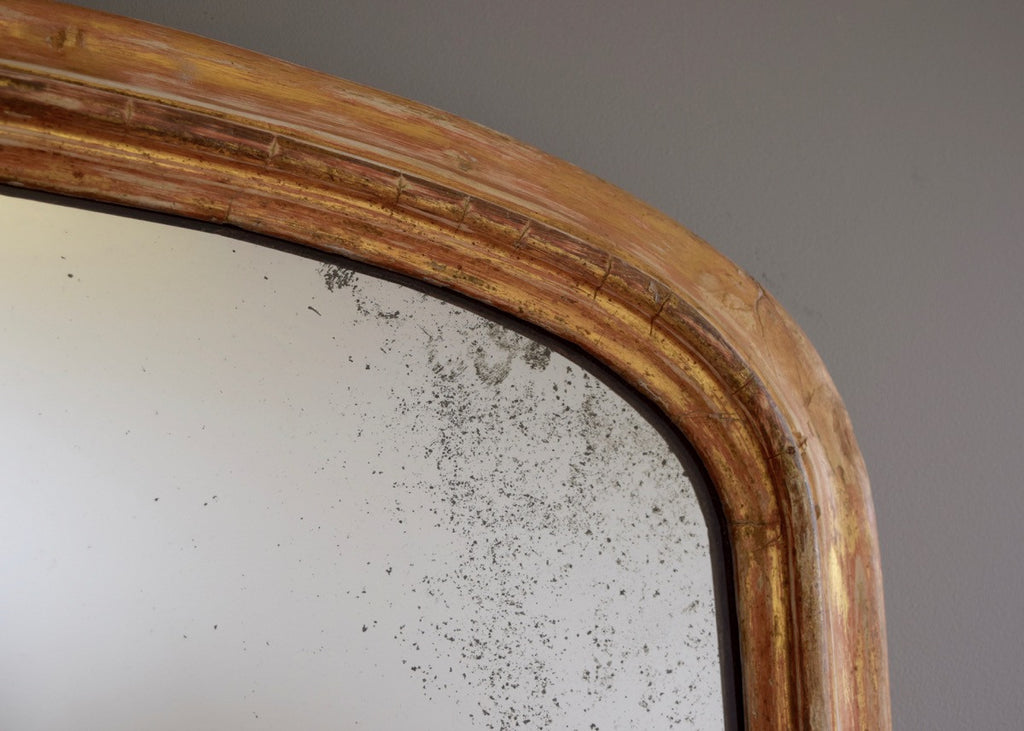 Distressed Gilt Overmantel