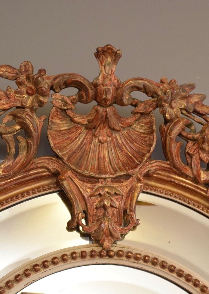 Late 19th Century French Gilt Oval