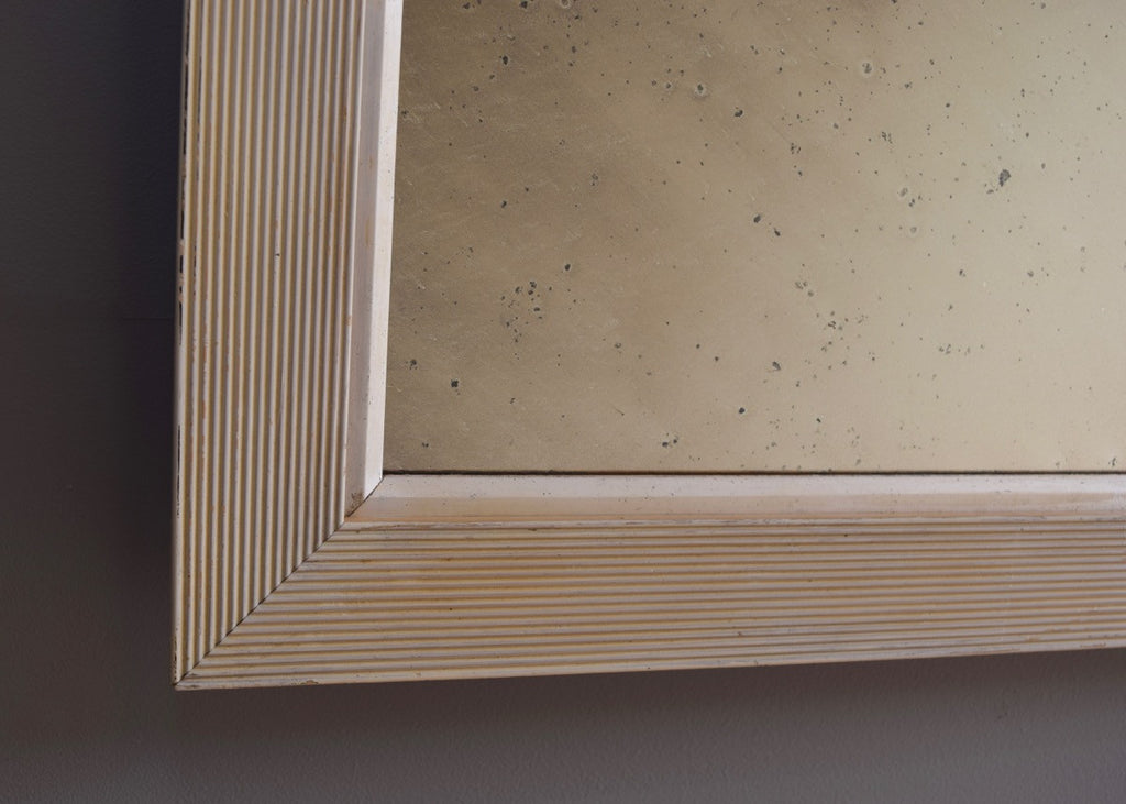 Reeded Gesso & Silver Gilt Mirror