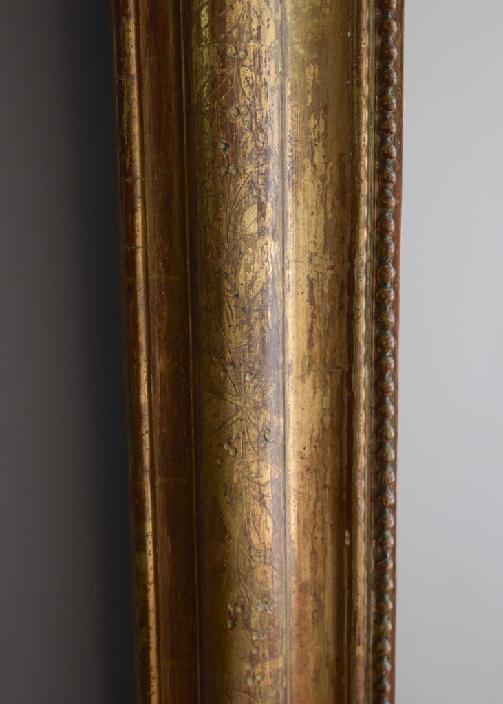 Medium Sized Late 19th Century French Crested Gilt Mirror