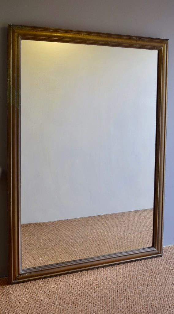 Large French Brass Bistro Mirror
