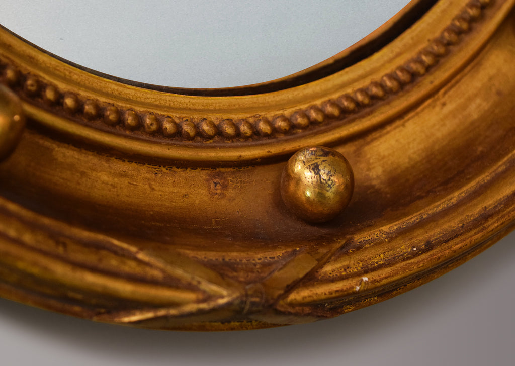 Gilt Convex Mirror