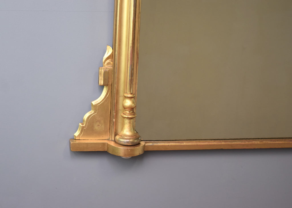 Early 20th Century English Gilt Overmantel Mirror