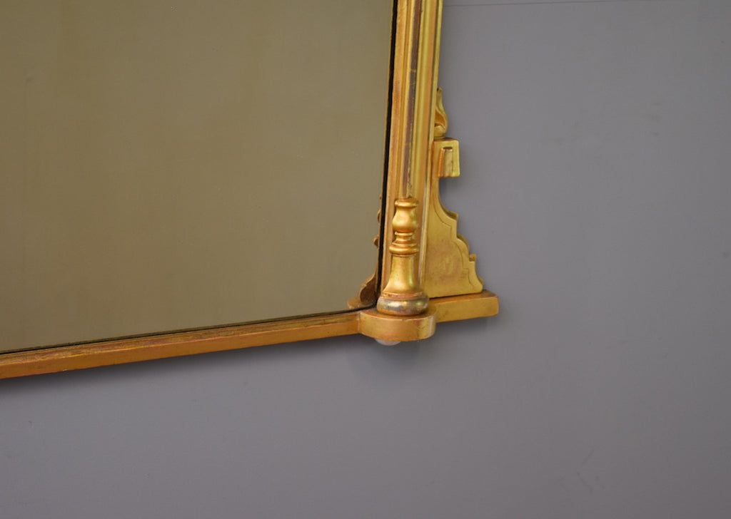 Early 20th Century English Gilt Overmantel Mirror