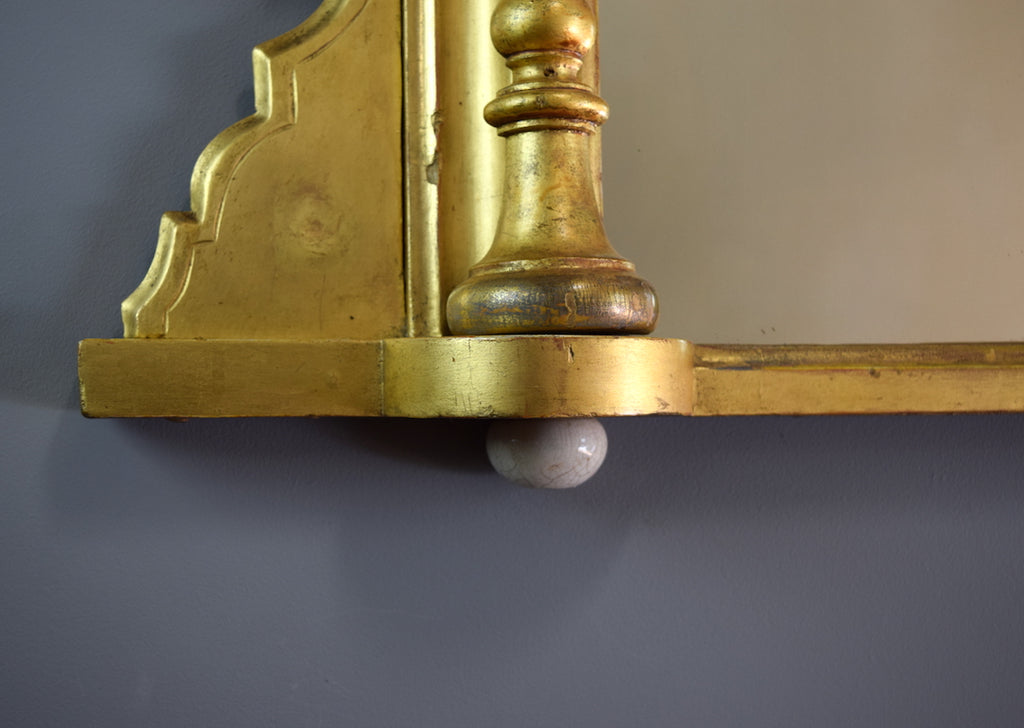 Early 20th Century English Gilt Overmantel Mirror