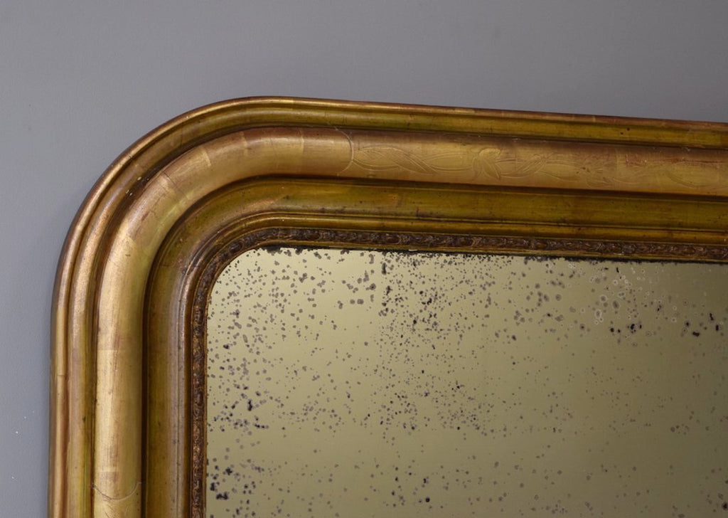 French Engraved Overmantel