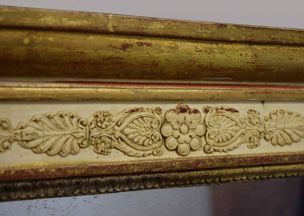Late 19th Century French Gilt & Gesso Overmantel Mirror