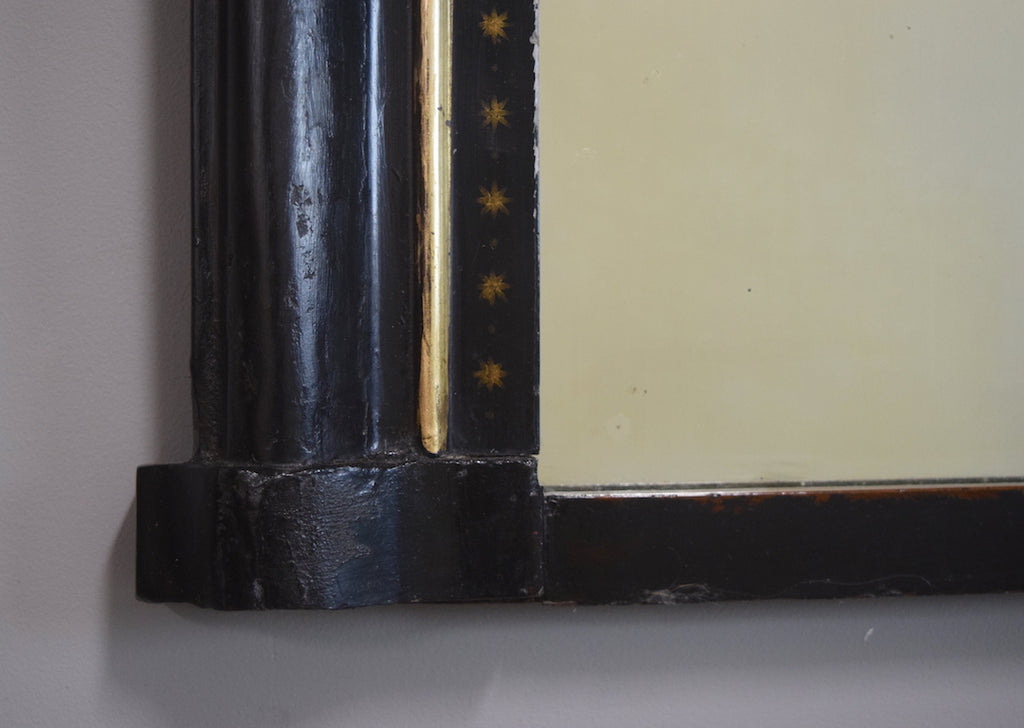 English Ebonised Overmantel Mirror - SOLD