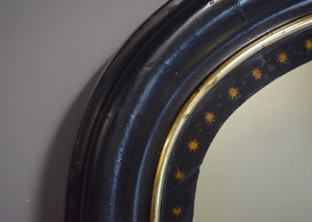 English Ebonised Overmantel Mirror - SOLD