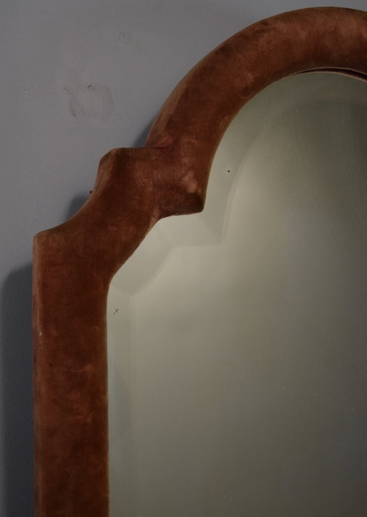 English Red Velvet Mirror