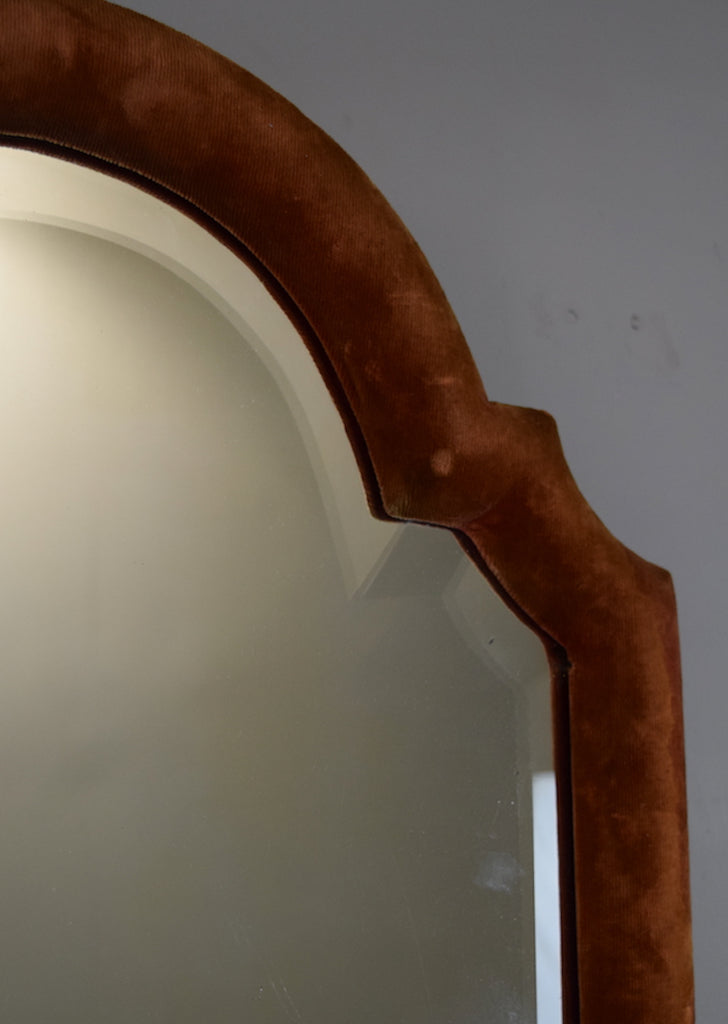 English Red Velvet Mirror