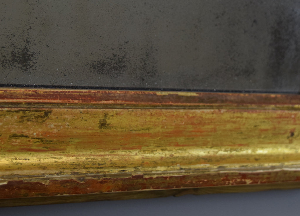Mid 19th Century French Softly Worn Gilt Mirror