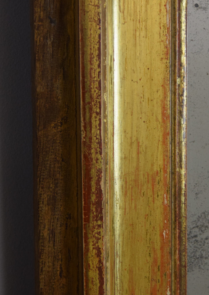 Mid 19th Century French Softly Worn Gilt Mirror
