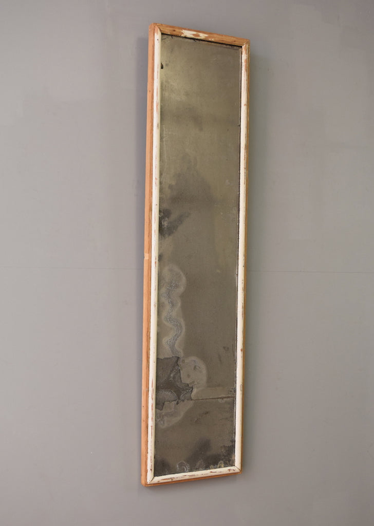 Late 19th Century French Mirror With Historic White Paint Layers