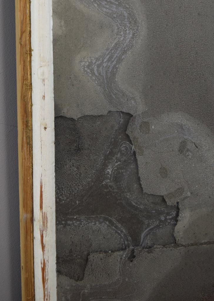 Late 19th Century French Mirror With Historic White Paint Layers