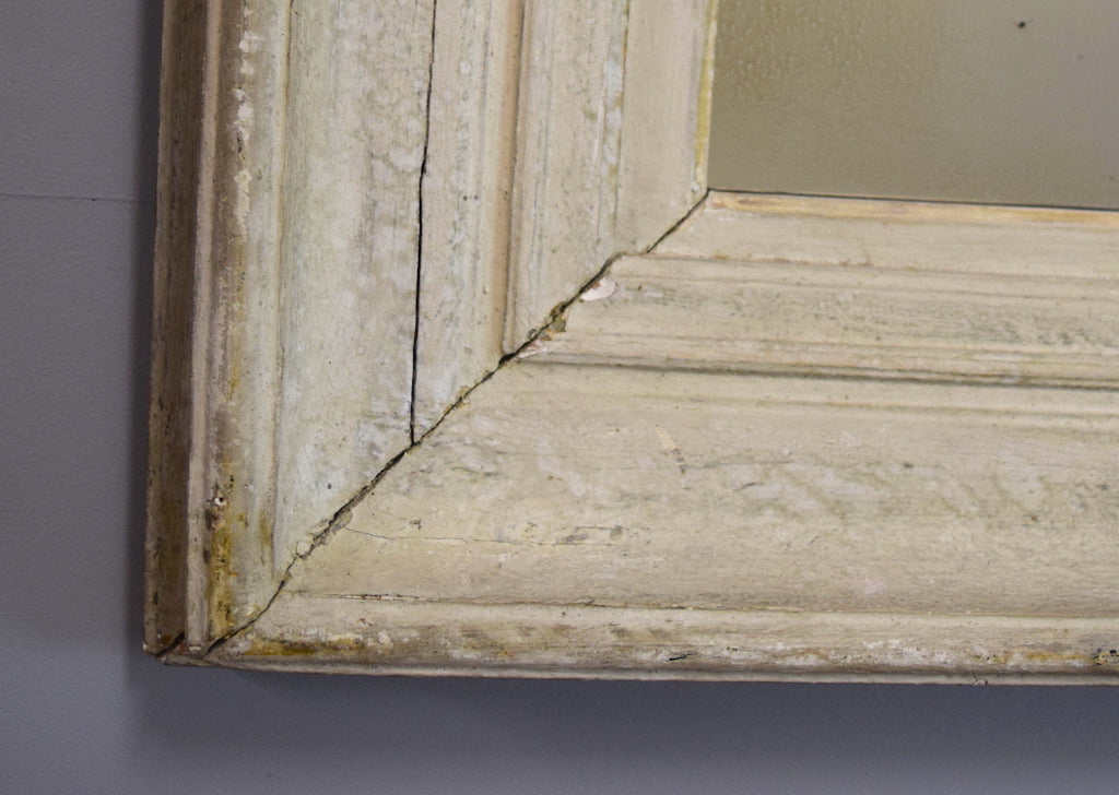 English Painted White Mirror