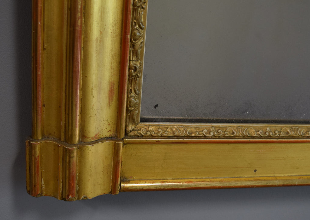 Late 19th Century French Gilt Overmantel Mirror