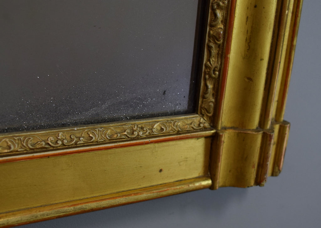 Late 19th Century French Gilt Overmantel Mirror