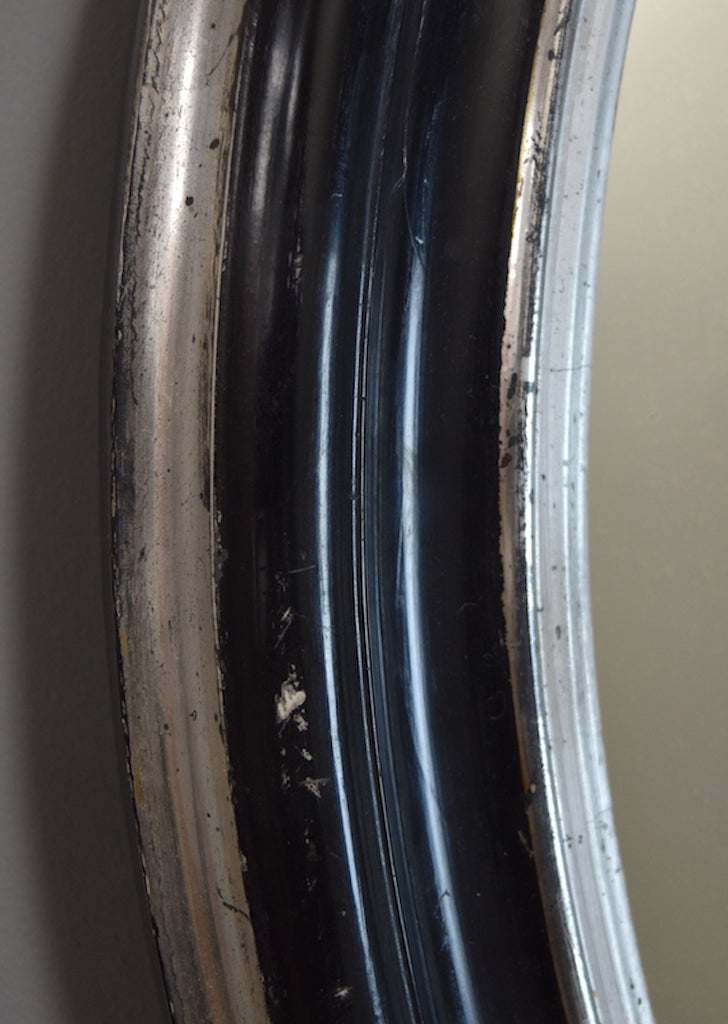 Mid 19th Century French Ebonised Oval Mirror