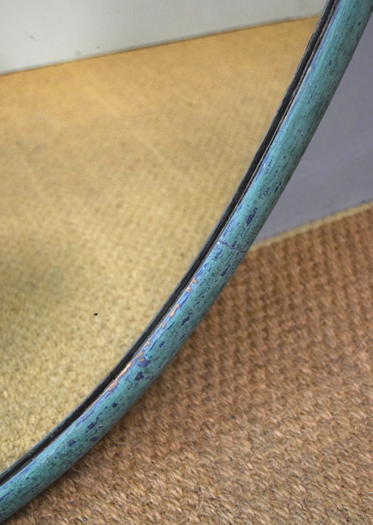 Large Painted Oval Mirror