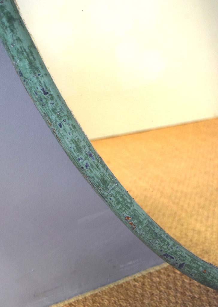 Large Painted Oval Mirror