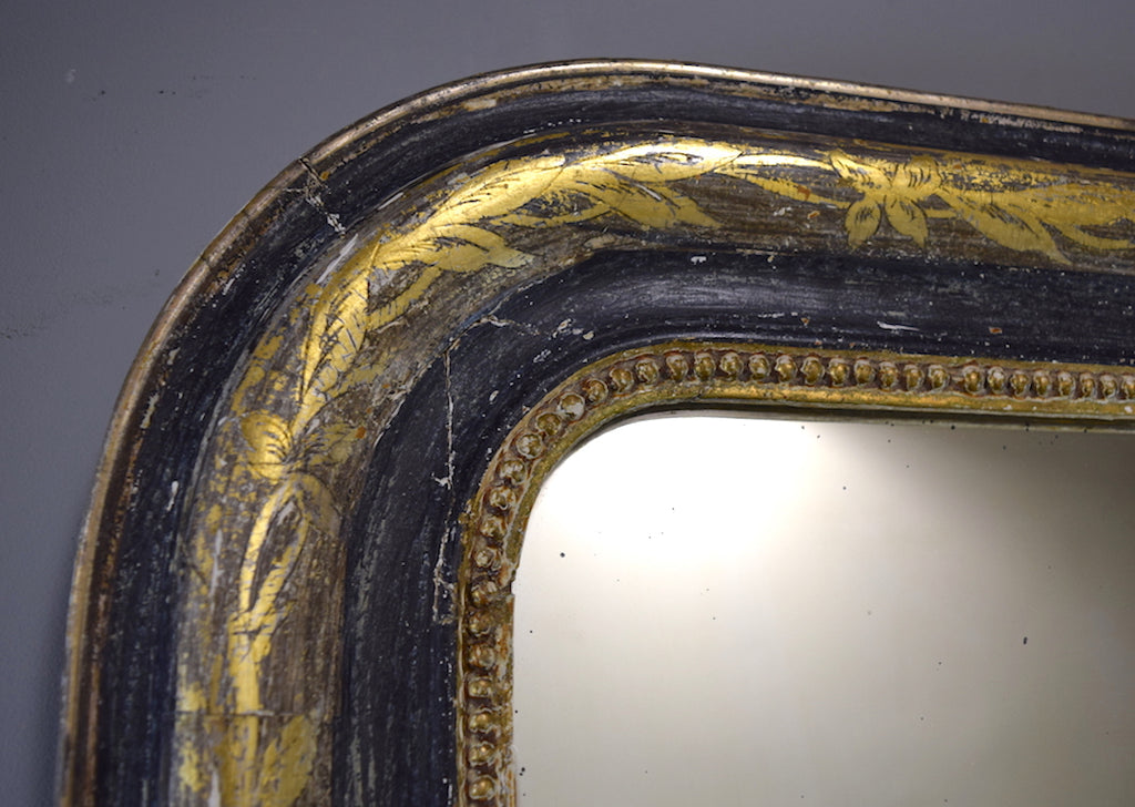 Gilt & Ebonised French Mirror