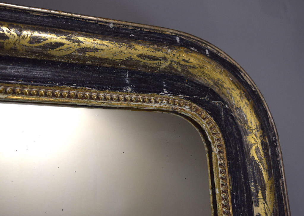 Gilt & Ebonised French Mirror